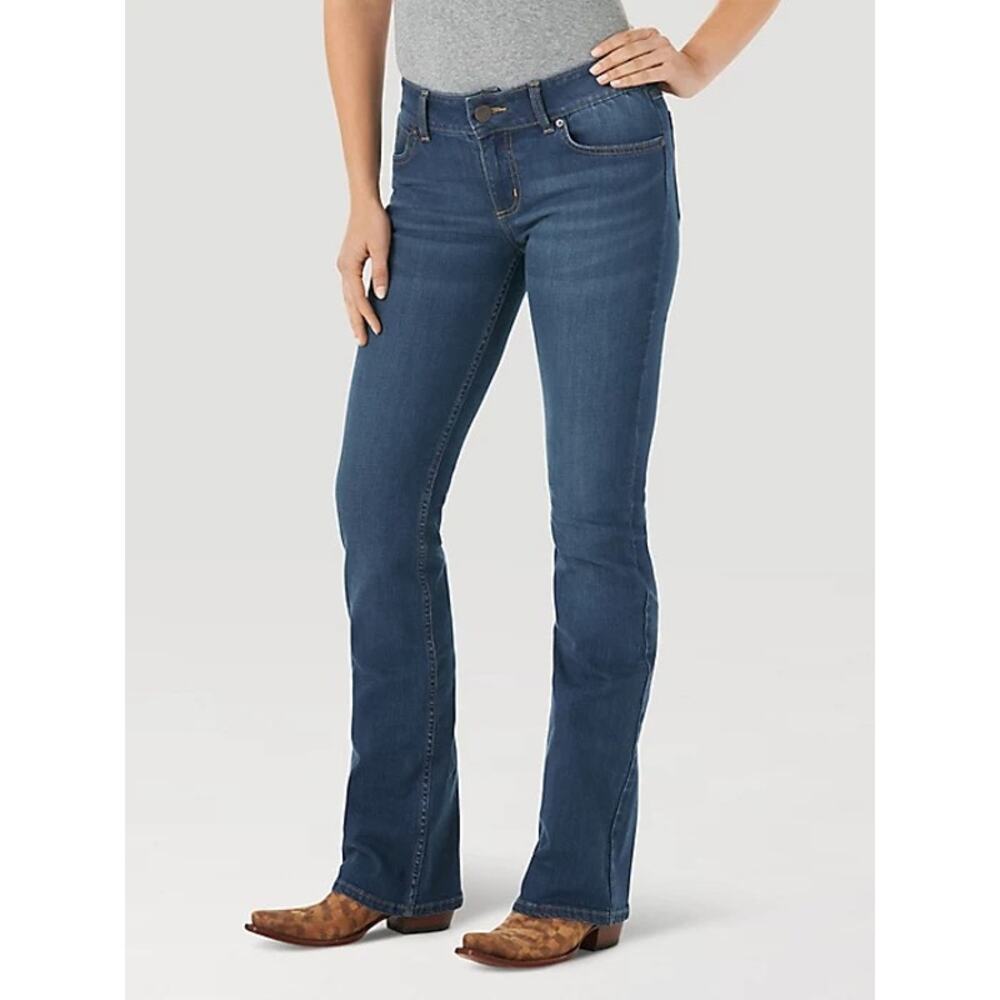 Women’s Blue Bootcut Jeans - Classic Mid Wash